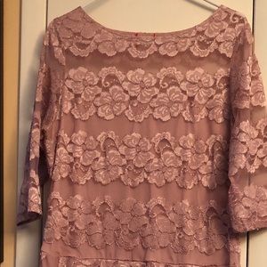 Blush Pink Lace Dress